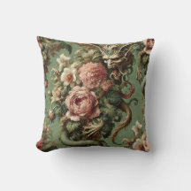 Drac's Finery - Gothic Dragon Bloemen Kussen