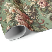 Drac's Finery - Mythische Gotische Draak Bandana Cadeaupapier (Rol Hoek)