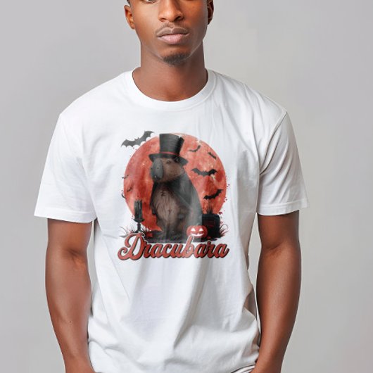 Dracubara Capybara Halloween Grappig T-shirt