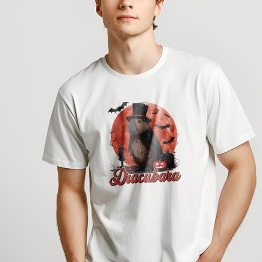 Dracubara Capybara Halloween Grappig T-shirt