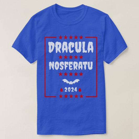 Dracula 2024 Vampieren voor President T-shirt (Design voorkant)