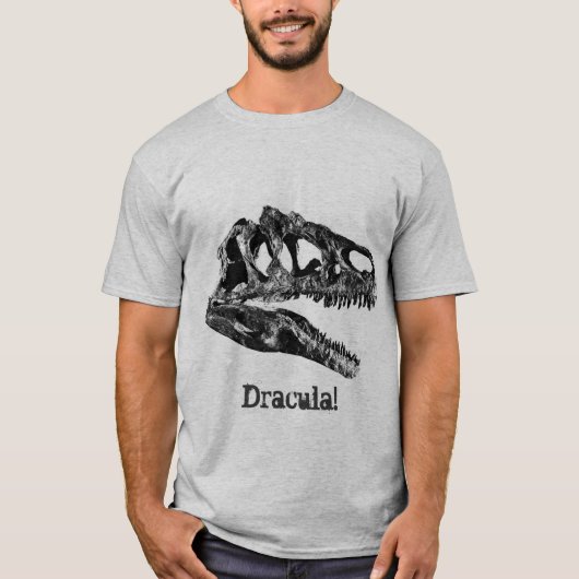 Dracula. Allosaurus Dinosaur Skull T-shirt (Voorkant)