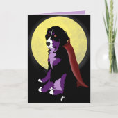 Dracula Bernese Mountain Dog Halloween Kaart (Voorkant)