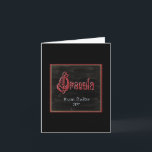 Dracula Blank Kaart<br><div class="desc">Ben je een boekenliefhebber? Ik ook! Elk ontwerp is handgeschilderd als onderdeel van kunsttherapie voor PTSS. Als gevolg hiervan zijn de lijnen niet perfect, maar de liefde en inspanning is duidelijk. Show je liefde voor je favoriete klassieker of literair werk met een kunstprint, of stuur een kaartje naar een boekenliefhebber....</div>
