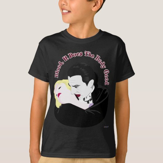 Dracula, Bloed Het Doet Het Lichaam Goed T-shirt (Voorkant)