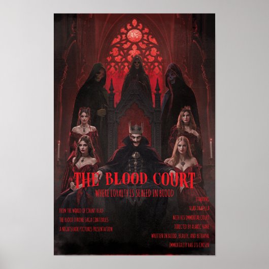 Dracula Bloed Hof Gothische Horror Poster (Voorkant)