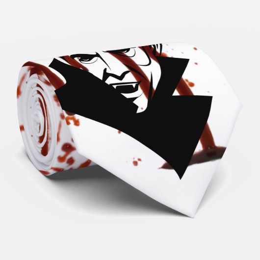 Dracula bloedige vampierhorror mannen nekstropdas stropdas (Opgerold)