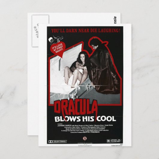 DRACULA BLOEIT ZIJN COOL BRIEFKAART (Voorkant / Achterkant)
