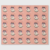 Dracula Boo Pattern Roos Bud Wrapping Paper Cadeaupapier (Vlak)