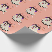 Dracula Boo Pattern Roos Bud Wrapping Paper Cadeaupapier (Hoek)