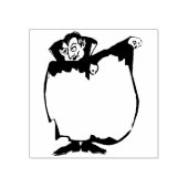 Dracula cape blanco silhouette kunstzegel rubberstempel (Afrduk)
