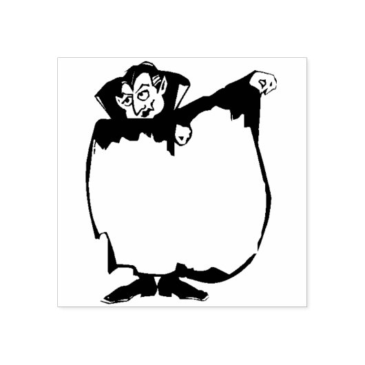 Dracula cape blanco silhouette kunstzegel rubberstempel (Afrduk)