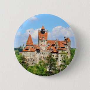 Dracula Castle in Transsylvanië, Roemenië Ronde Button 5,7 Cm