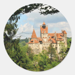 Dracula Castle in Transsylvanië, Roemenië Ronde Sticker