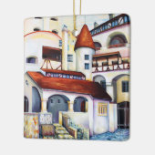 Dracula Castle Interior Courtyard Waterverf Keramisch Ornament (Links)