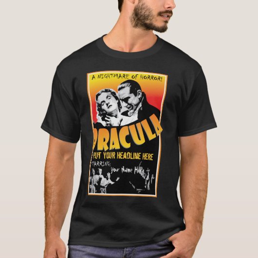 Dracula Classic Horror Film T-shirt (Voorkant)