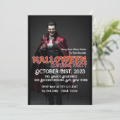 Dracula Cocktail Halloween Party Uitnodiging (Staand voorkant)