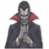 Dracula Dark Scary Halloween Theme Sticker (Voorkant)