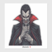 Dracula Dark Scary Halloween Theme Sticker (Vel)