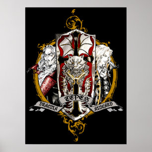 Dracula en Alucard Castlevania Game Funny Poster