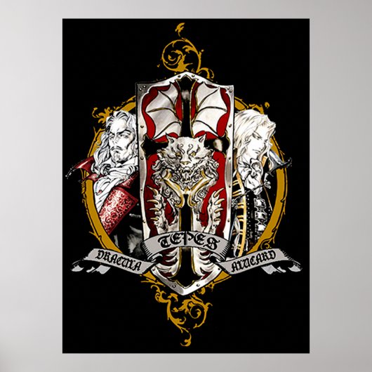 Dracula en Alucard Castlevania Game Funny Poster (Voorkant)