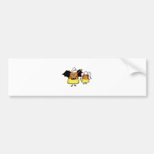 Dracula en Angel Candy Corn Bumpersticker