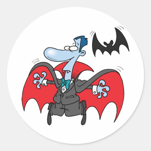 Dracula en Bat Stickers (Voorkant)