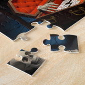 Dracula en Frankenstein Halloween Monster Poker Legpuzzel (Zijkant)
