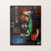 Dracula en Frankenstein Halloween Monster Poker Legpuzzel (Verticaal)