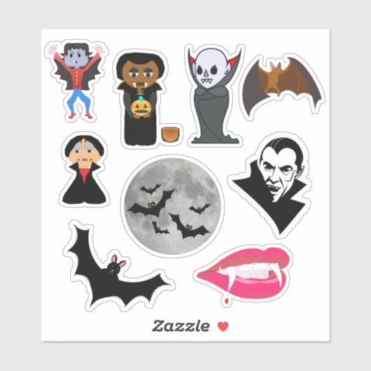 Dracula en Vampier Decal Sticker Sheets (Vel)