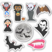 Dracula en Vampier Decal Sticker Sheets (Voorkant)