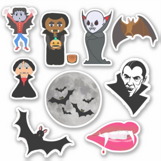 Dracula en Vampier Decal Sticker Sheets (Voorkant)