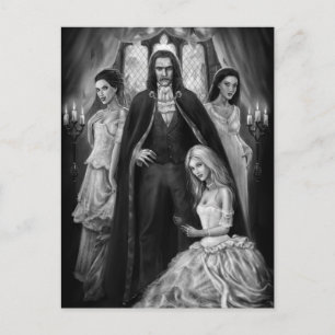 Dracula en zijn dames briefkaart