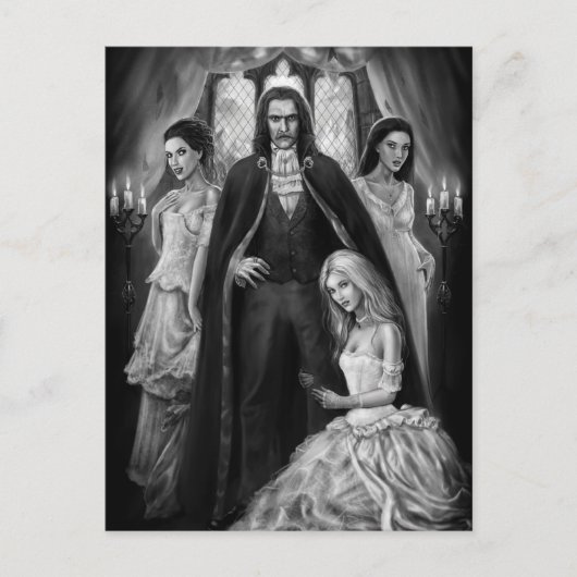 Dracula en zijn dames briefkaart (Voorkant)