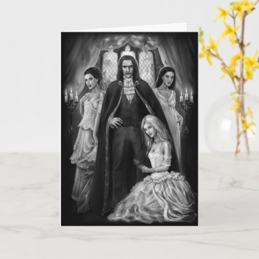Dracula en zijn Dames Kaart (Gele Bloem)