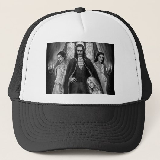 Dracula en zijn dames trucker pet (Voorkant)