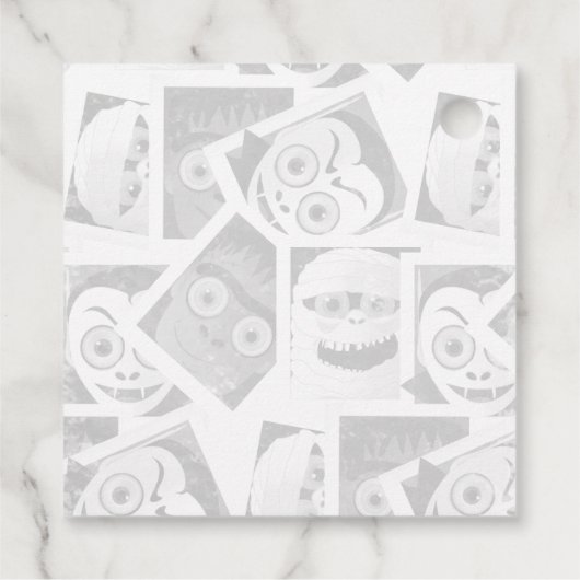 Dracula Frankenstein Mummy Halloween Monster Bedankjes Labels (Achterkant)