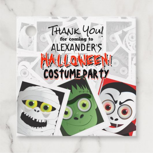 Dracula Frankenstein Mummy Halloween Monster Bedankjes Labels