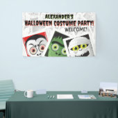 Dracula Frankenstein Mummy Halloween Monster Foto Spandoek (Beurs)
