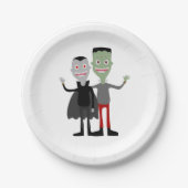 Dracula & Frankenstein Papieren Bordje (Voorkant)