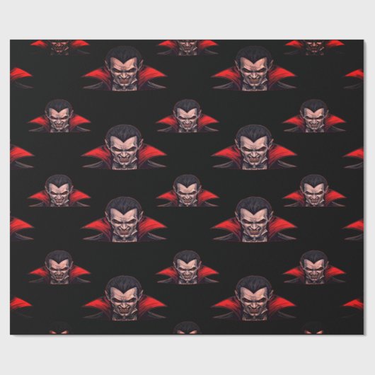 Dracula Gothic Horror Halloween Cadeaupapier (Vlak)