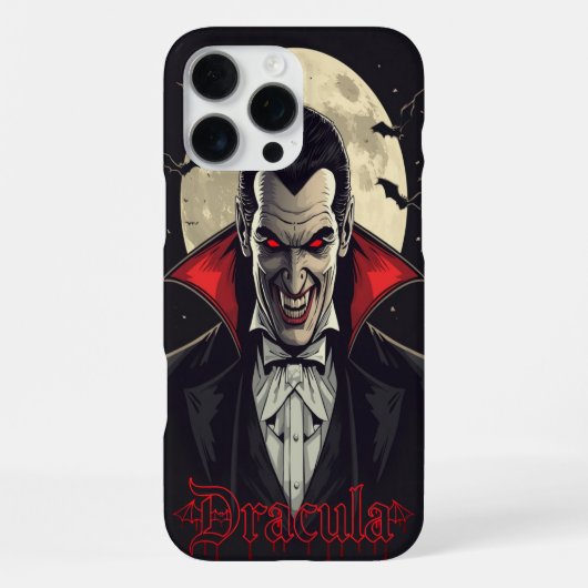 Dracula Gothic Horror Halloween iPhone Hoesje (Achterkant)