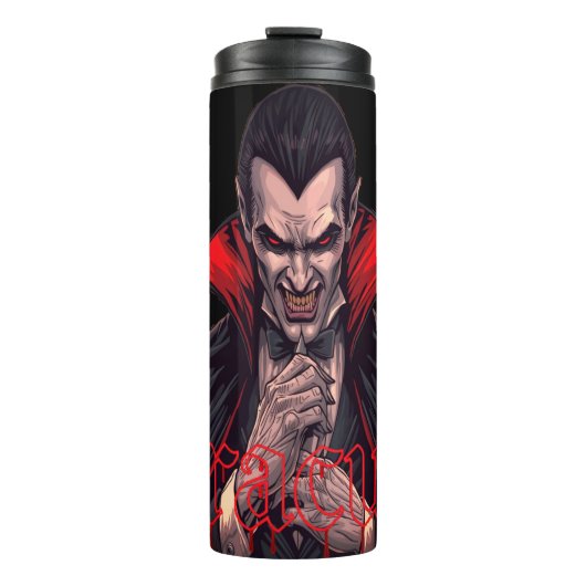 Dracula Gothic Horror Halloween Thermosbeker (Voorkant)