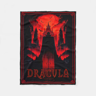 Dracula Gothic Horror Vampire Art - Halloween Vamp Fleece Deken