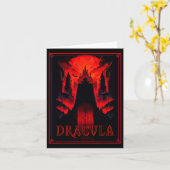 Dracula Gothic Horror Vampire Art - Halloween Vamp Kaart (Gele Bloem)