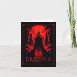 Dracula Gothic Horror Vampire Art - Halloween Vamp Kaart
