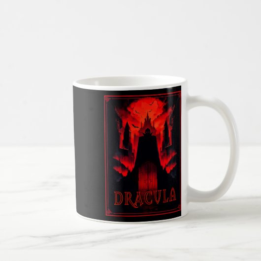 Dracula Gothic Horror Vampire Art - Halloween Vamp Koffiemok (Rechts)