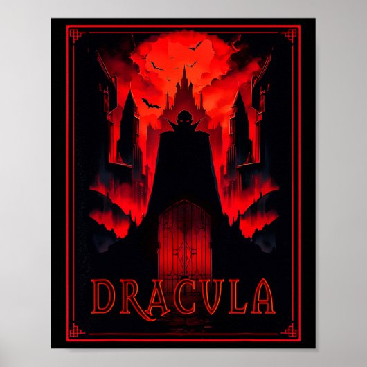Dracula Gothic Horror Vampire Art - Halloween Vamp Poster (Voorkant)