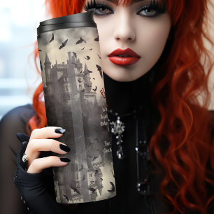 Dracula  Gotisch Halloween Vampierenkasteel Thermosbeker