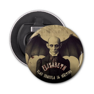 Dracula  Gotische Halloween Party Favor Button Flesopener